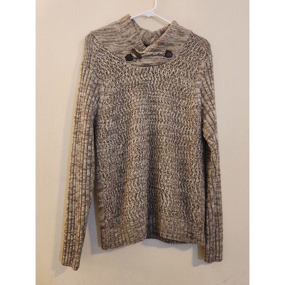 Weatherproof Vintage‎ Mens Size Medium Brown Toggle Button Cowl Neck Sweater - Picture 1 of 8